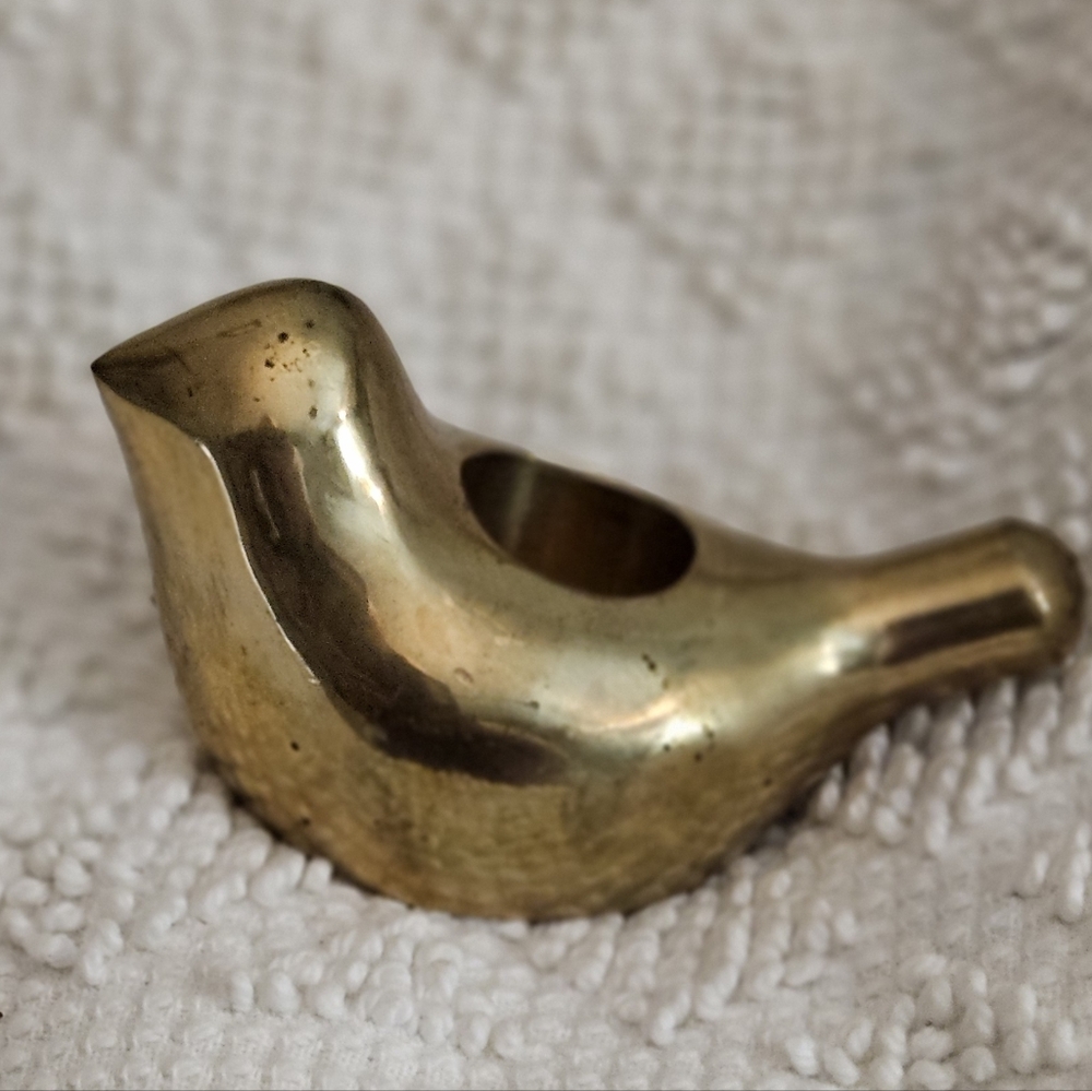 Brass Bird-Shaped Decor Candle Holder